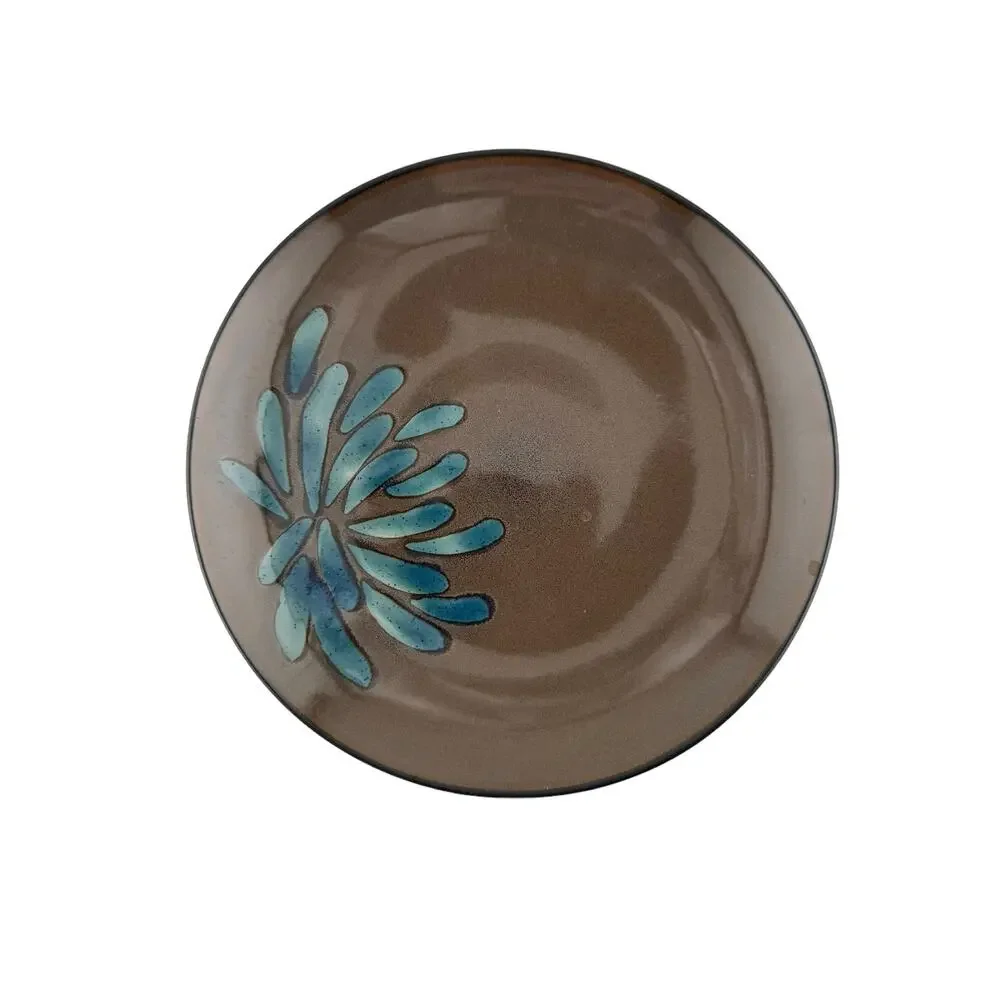 Pier 1 Blue Mum Stoneware Salad Dessert Plates Set of 3